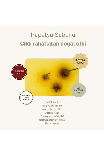 dionesse Natural Chamomile Soap 120 Gr - Cleansing, Chamomile Oil and Grain Soap for Oily Skin
