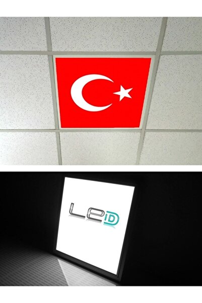 Gökyüzü Panel Bayrak Led Panel-60cmx60cm-sıva Altı-60w-6500k-beyaz-led Panel-led Armatür- Taş Yünü Asma Tavan