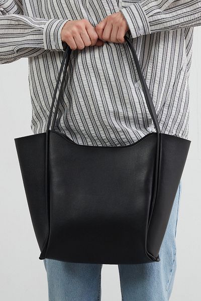 Fulla Moda Faux Leather Zippered Shoulder Bag