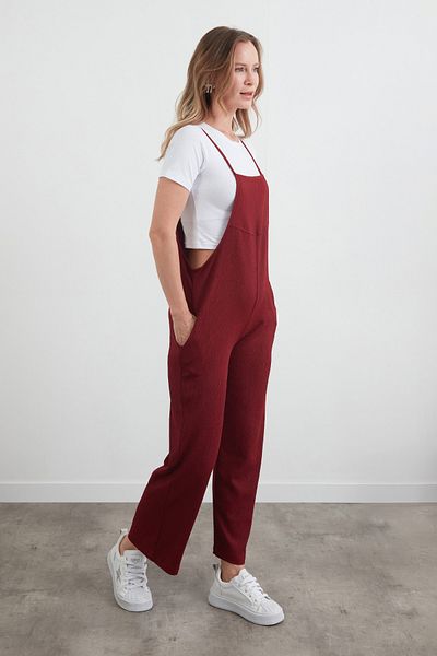 Fulla Moda Crepe Fabric Rope Strap Jumpsuit