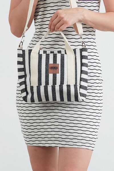Fulla Moda Linen Bag - Basic Text Printed