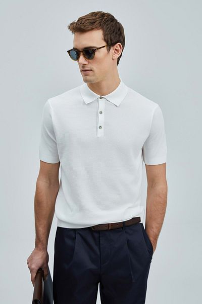 Lufian 111090114 Edwın Men's Modal Blended Sweatshirt T-Shirt Men's T-Shirt White