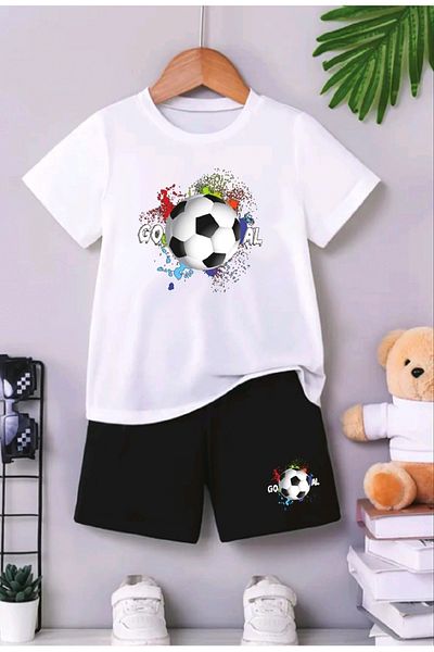 UBEYDE Boys' Set and Girls' Set Cotton T-Shirt and Shorts, Summer Comfortable Set