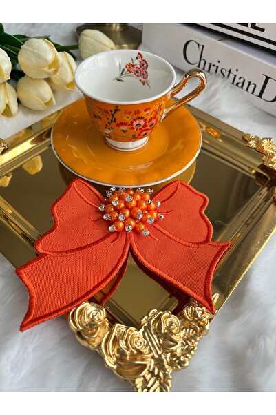 KUMSAL ÇEYİZ 1 Adet Fiyonk Sunumluk Peçete,Kokteyl Peçete,Kahve Yanı Sunum Pe...