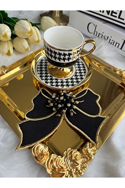 KUMSAL ÇEYİZ 1 Adet Fiyonk Sunumluk Peçete,Kokteyl Peçete,Kahve Yanı Sunum Pe...