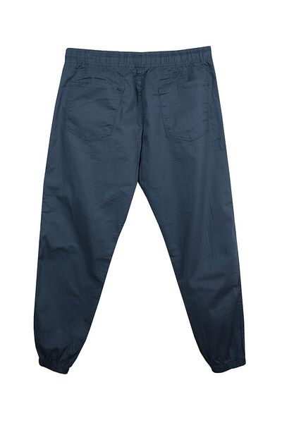 marufshop Elastic Leg Lace-Up Oversized Gabardine Trousers Indigo Suitable for Men 118 -156 Kilos