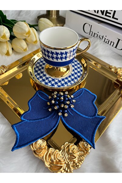 KUMSAL ÇEYİZ 1 Adet Fiyonk Sunumluk Peçete,Kokteyl Peçete,Kahve Yanı Sunum Pe...