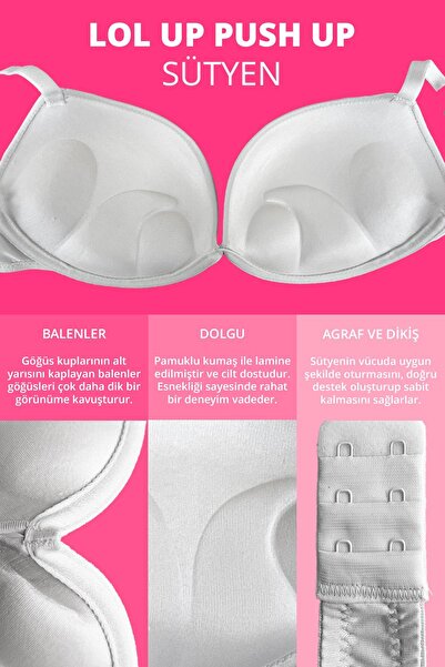 Cottonhill Lol up Push up Underwire Cream Bra