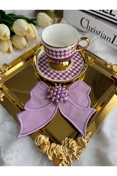 KUMSAL ÇEYİZ 1 Adet Fiyonk Sunumluk Peçete,Kokteyl Peçete,Kahve Yanı Sunum Pe...