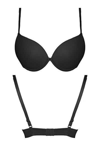 Cottonhill Lol Up Push Up Balenli Siyah Sütyen