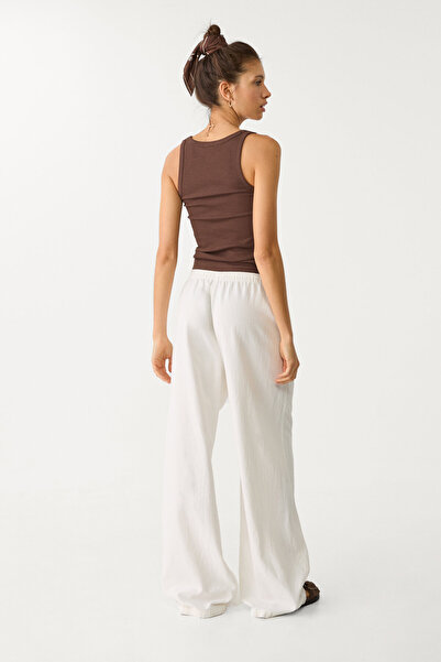 Stradivarius Keten Karışımlı Bol Kesim Pantolon