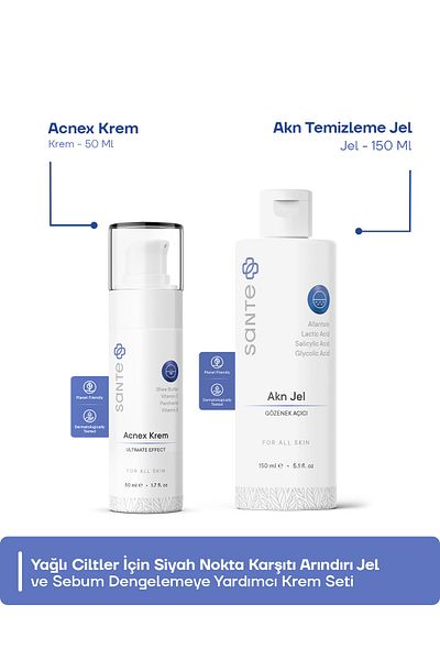 SantePlus Sante Plus Acne Cleansing Gel - 150ml, Acnex Anti-Acne Cream - 50ml