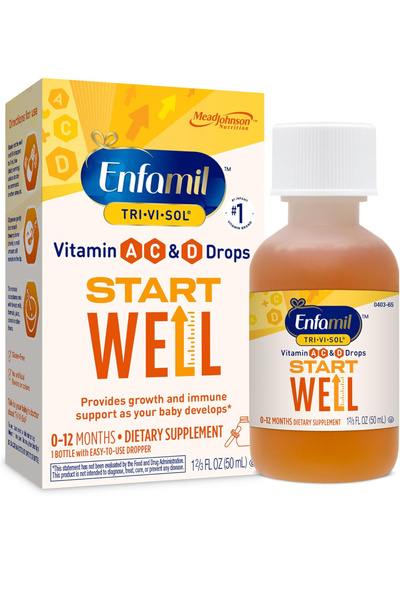 Enfamil Tri-vi-sol, Liquid Vitamins A, C, & D Supplement Bebekler Icin Skt:08...