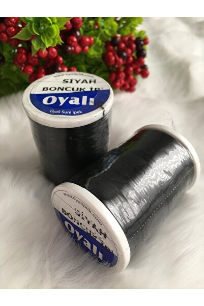 OYALI Oyalı Boncuk Sarma İpi Siyah Parlak 50gr
