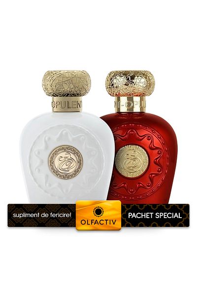 lattafa Pack of 2 best-selling perfumes, Opulent Musk 100 ml and Opulent Red 100 ml