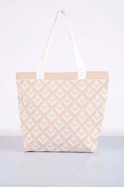 Sebir Moda V Patterned Knitwear Shoulder and Beach Bag