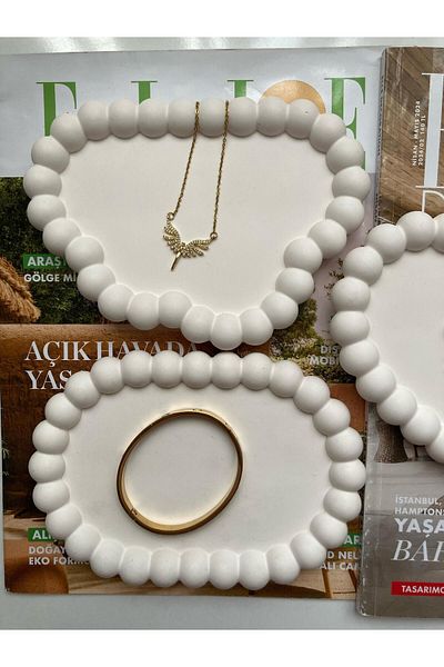 Elan Design Triple Jewelry Plate Organizer Plate Coaster