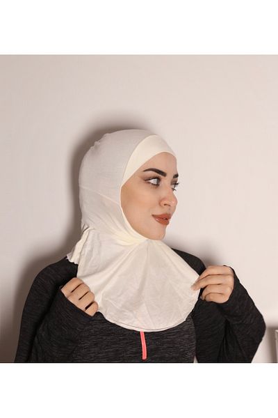 Mihrisina collection Women's Neck Collar Bonnet Shawl White