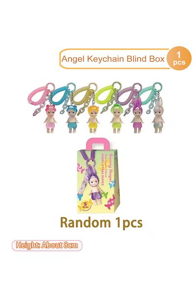 Choice 1pcs Candy House Angel Keychain Blind Box Doll Bag Pendant Handmade Creative Cartoon Toy Birth