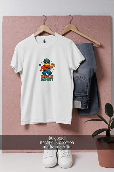 Bahriyeli Collection Tricou unisex cu design Brick Bandit supradimensionat