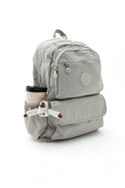 Sanmorris Unisex Gray Color Water Resistant School and Travel Backpack with Laptop Compartment - Large Size