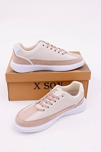 xson Digital Printing Men's Beige-White Men's Casual Sports Shoes