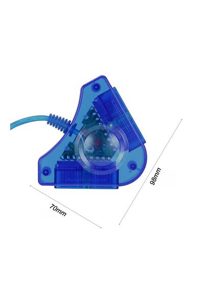 Generic محول سلكي بمنفذ USB مزدوج لوحدة تحكم ألعاب PS2