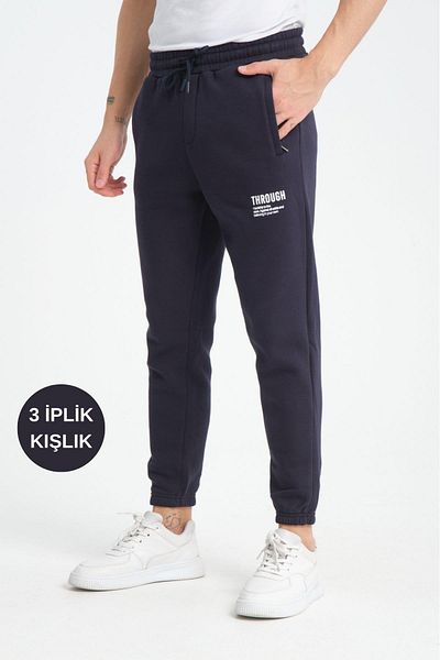 MYSPORT Ανδρικό χειμερινό παντελόνι φούτερ 6003 Model - 3 κλωστές