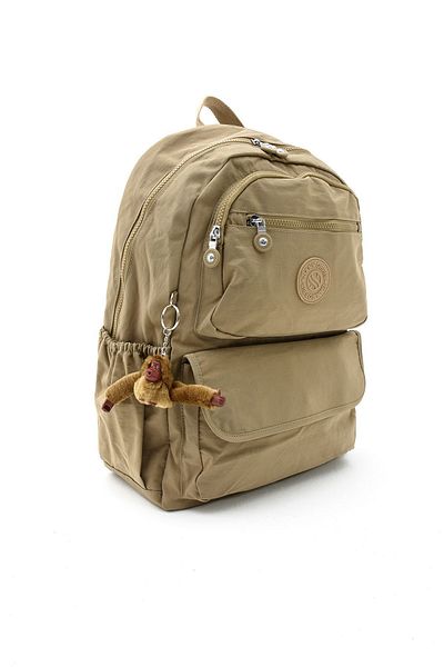 Sanmorris Unisex Beige Water Resistant Large Size School and Travel Backpack with Laptop Compartment