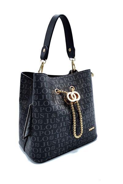 ÇANTAM GELSİN Geantă de mână și de umăr neagră originală pentru femei, cu 4 c...