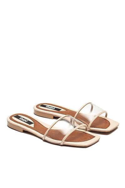 Dedos Papuci de damă cu bandă transparentă TPU BEIGE 13030