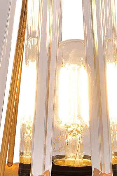 retro home design Lorenzo Double Table Lamp Set Gold Yellow Living Room Hall Bedroom Office Luxury Lampshade