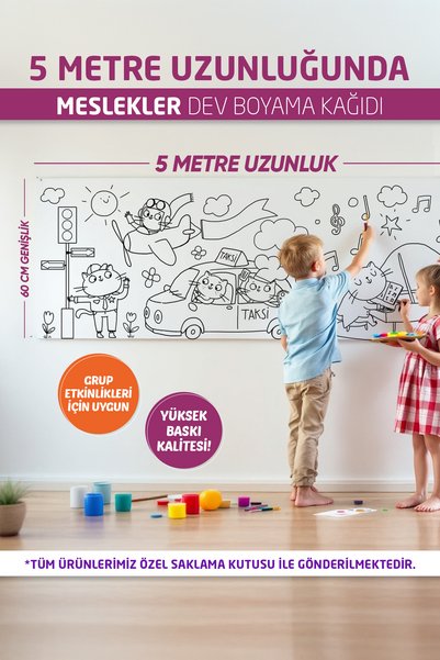 Proll Professions Giant Coloring Paper 5 Meters