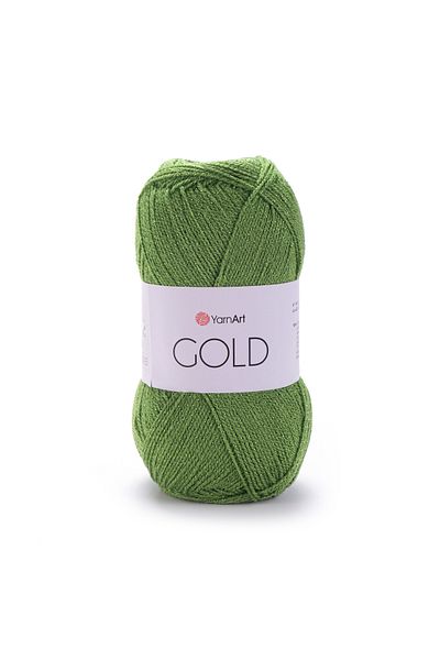 Yarnart Χρυσό - Glittery Hand Knitting νήμα Grass Green-9046