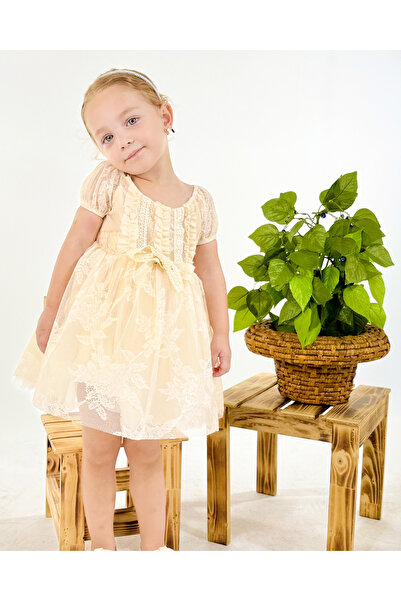 aysskids Manolya Doğum Günü Özel Gün Kız Çocuk Elbise