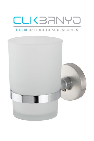ÇELİK BANYO حامل فرشاة أسنان Ekol مصنوع من الفولاذ المقاوم للصدأ 304