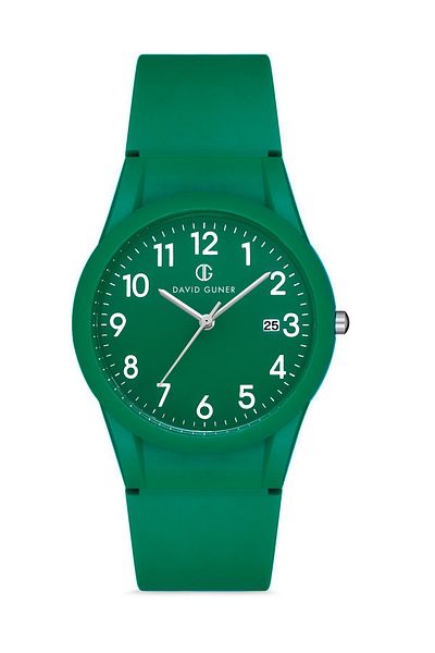 DAVID GUNER Men's Wristwatch Dg-8464Gd-Zj10 with Green Coated Green Dial