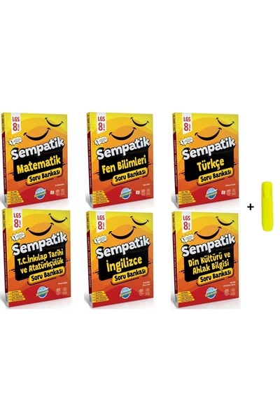Ünlüler Karması Yayınları Ünlüler Karması 8. Sınıf Sempatik Tüm Dersler Soru Bankası Seti 6 Kitap