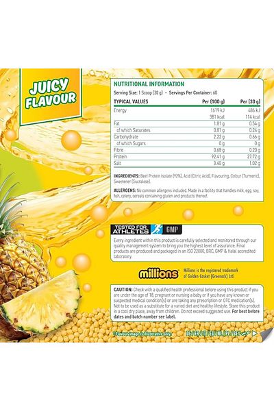 applied nutrition BEEF-XP Clear Beef Protein Isolate Pineapple Millions 1.8kg