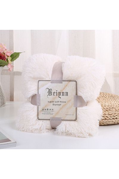 Generic Comfortable Warm Blanket Cotton White 130x160cm