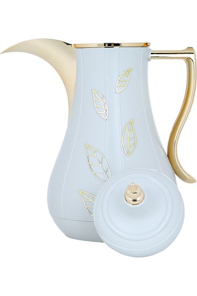 Alsaif Gallery Al Saif Gallery Salma plastic thermos set, 1 litre, 2 pieces - light grey