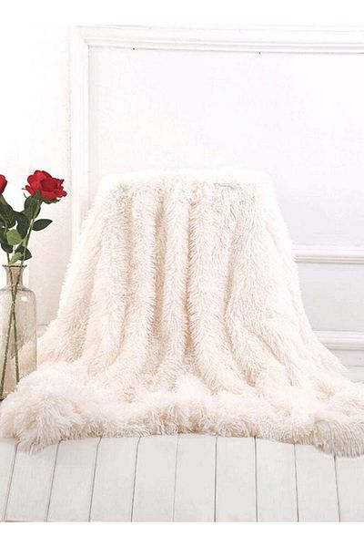 Generic Comfortable Warm Blanket Cotton White 130x160cm