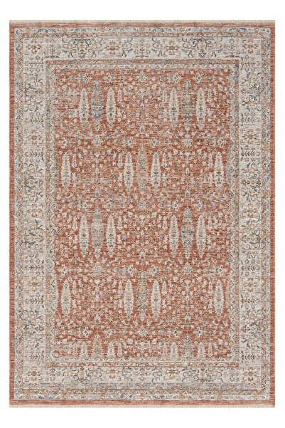 Mariesse Home Vintage Eskitme Desenli Makine Dokuma Salon Oturma Odası Halısı