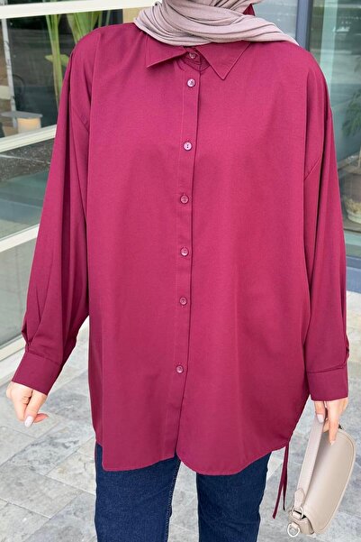 lamelif Oversize πουκάμισο Claret Red