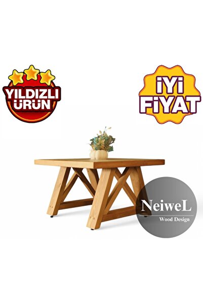 Neiwel Varen Doğal Ahşap Sehpa-60-60