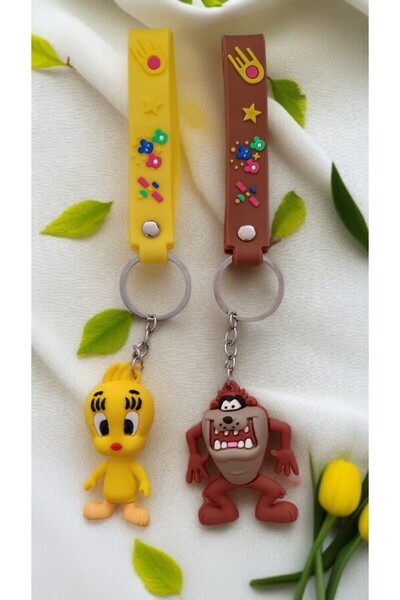 FAMEMUS ACCESSORY Set de 2 brelocuri Looney Tunes Tasmanian Devil și Tweety –...