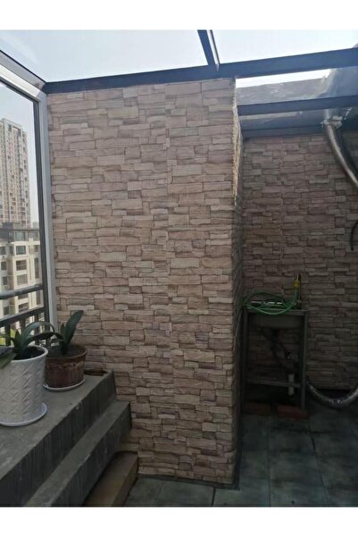 Renkli Duvarlar Nw46 Kahve Köpüğü Taş Kendinden Yapışkanlı Dekoratif Duvar Pa...