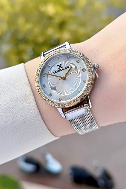 Daniel Klein Yeni Model Gold Gümüş Renk Kadın Kol Saati ve Kahverengi Renk De...