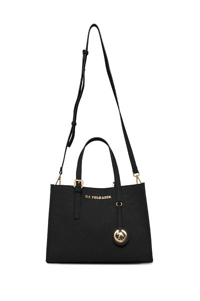 U.S. Polo Assn. Geantă neagră de umăr pentru femei Us25658