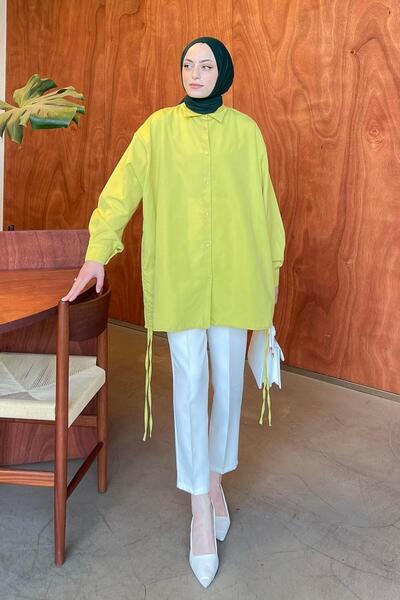 lamelif Oversize Shirt Oil Green